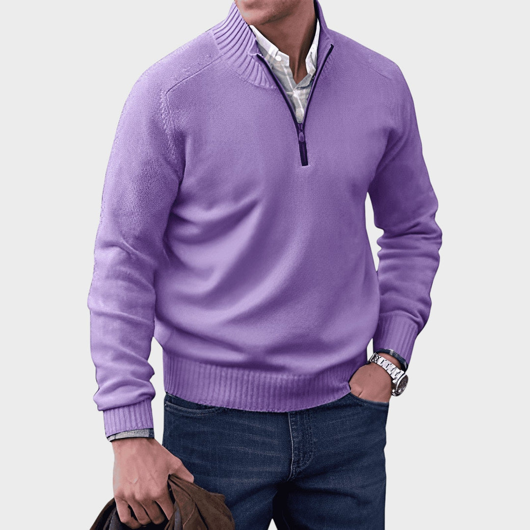 Warwick | Elegant cashmere sweater with zip fastening