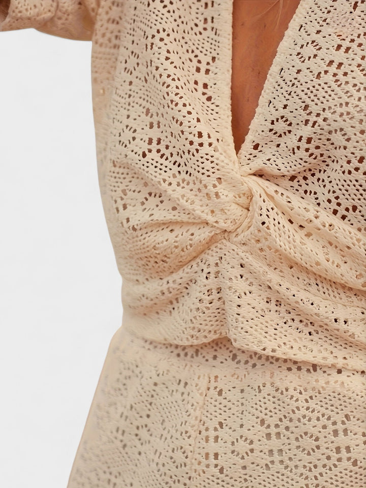 SASCHA | V-neck blouse with embroidery