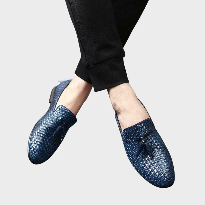 Archie | Woven leather loafers without laces