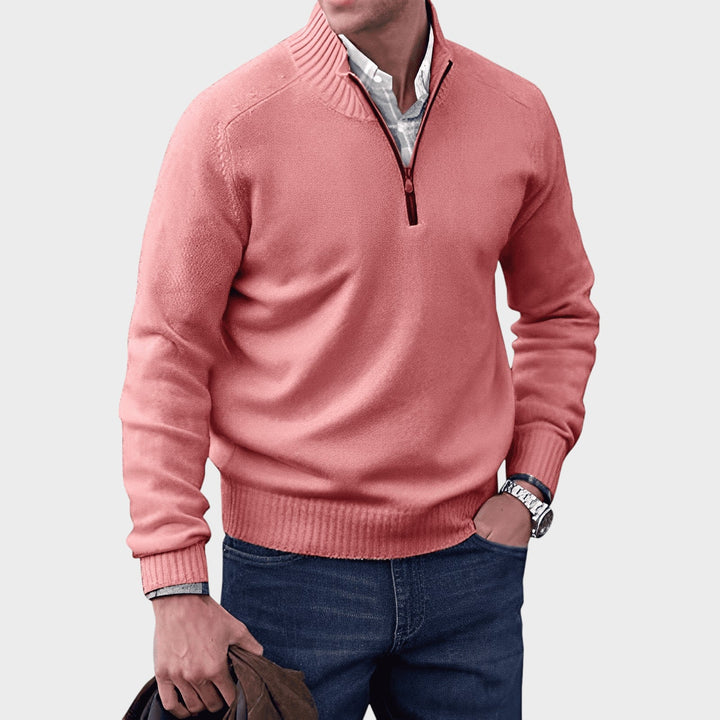 Warwick | Elegant cashmere sweater with zip fastening
