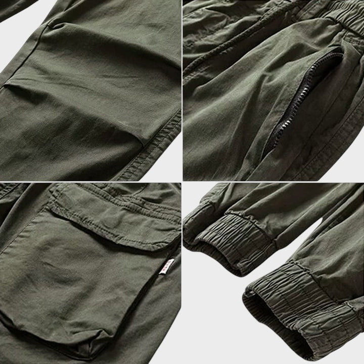 Elijah - Stretch cargo trousers with pockets