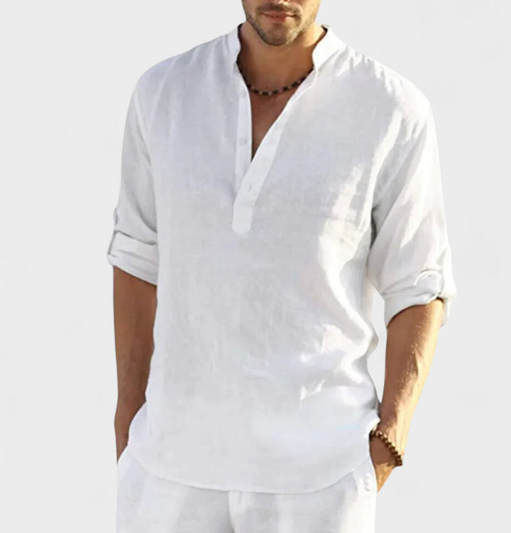 Harley | Elegant linen shirt with collar