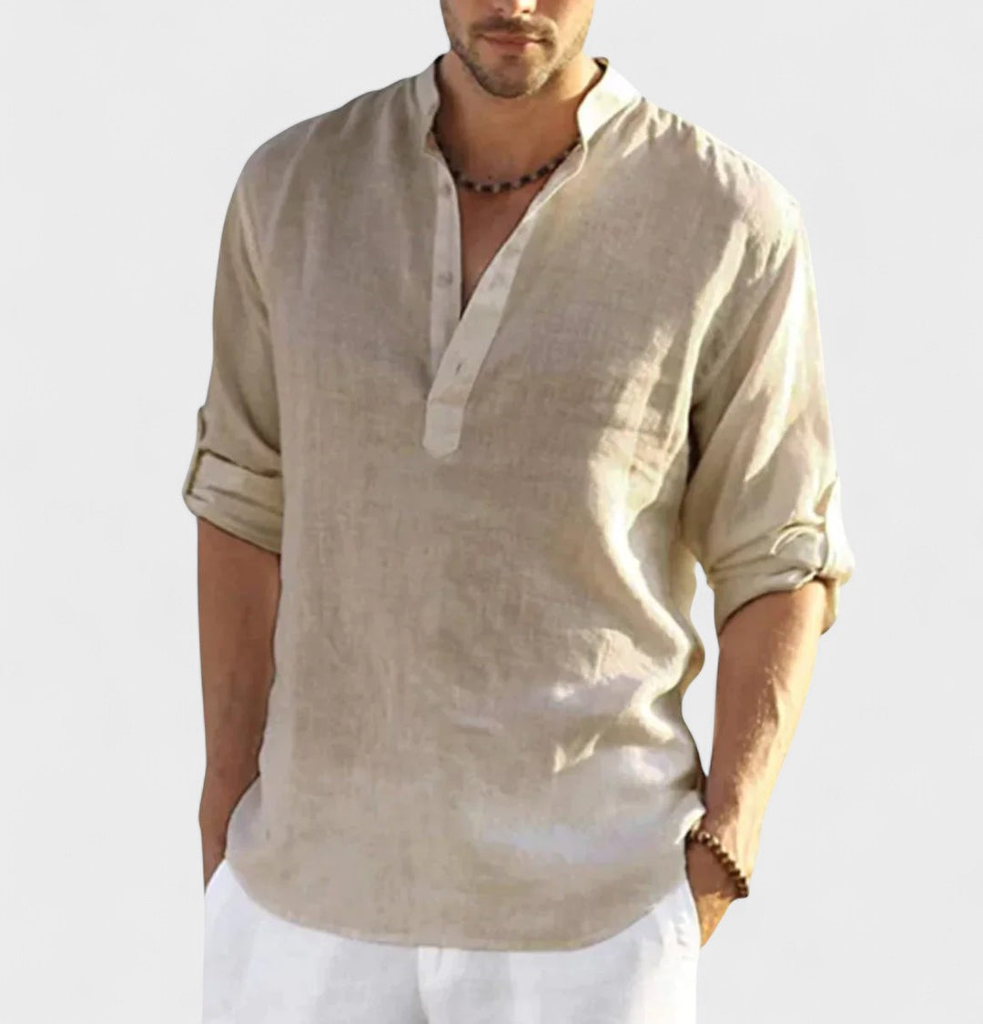 Harley | Elegant linen shirt with collar