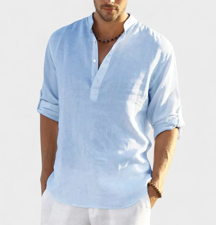 Harley | Elegant linen shirt with collar