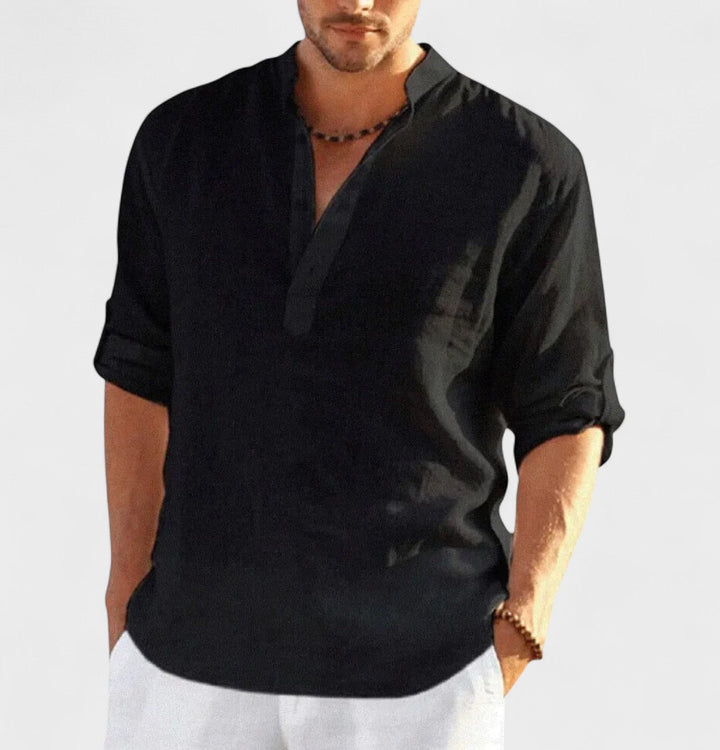 Harley | Elegant linen shirt with collar