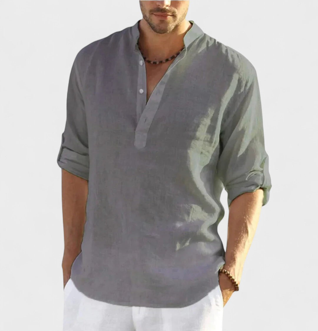 Harley | Elegant linen shirt with collar