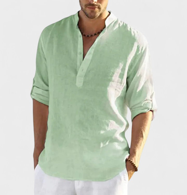 Harley | Elegant linen shirt with collar