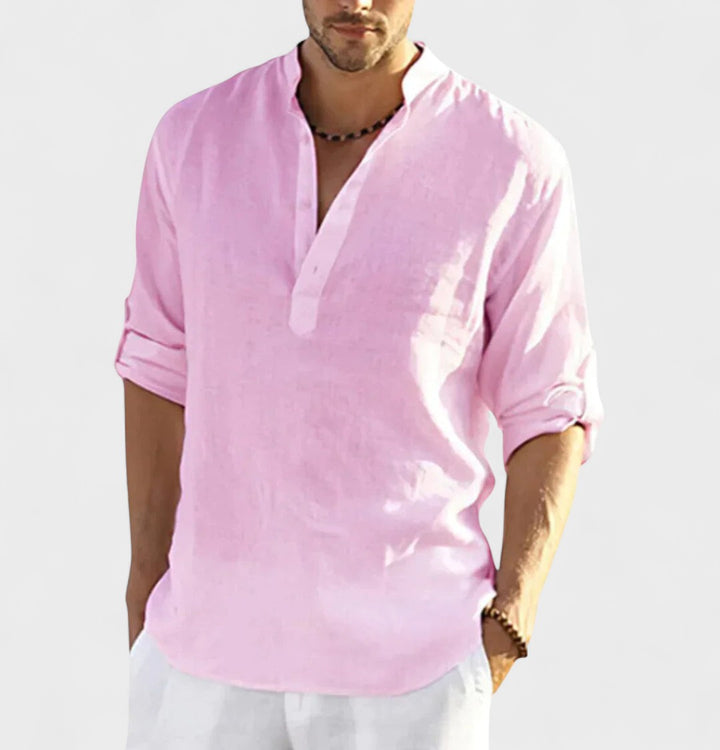 Harley | Elegant linen shirt with collar