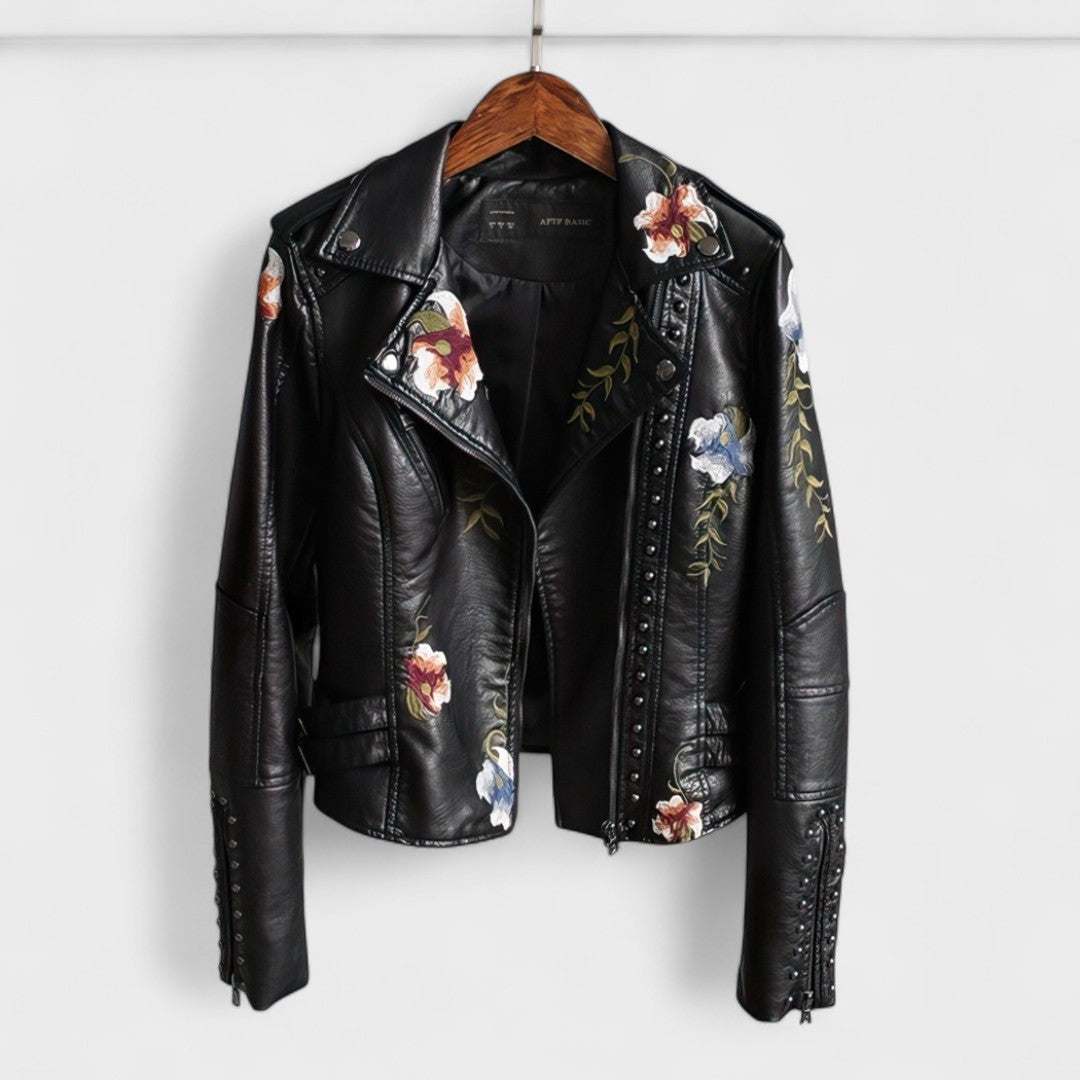 Lotte | Stylish Floral Biker Jacket