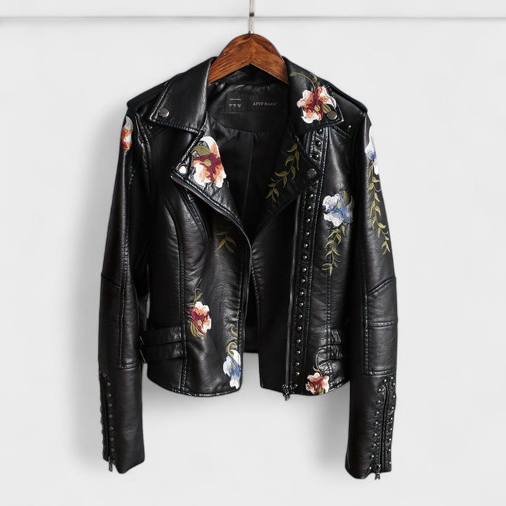 Lotte | Stylish Floral Biker Jacket