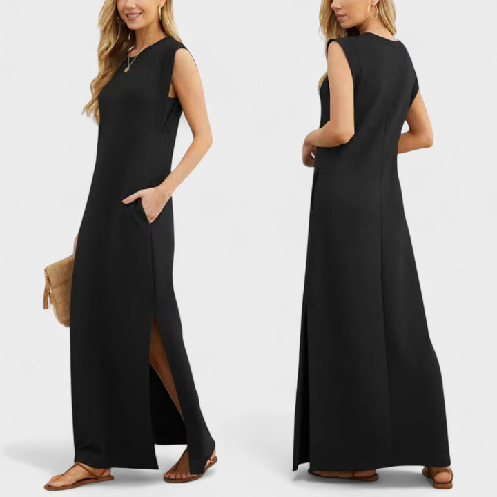 BIRTE | Long flowy wrinkle-free dress