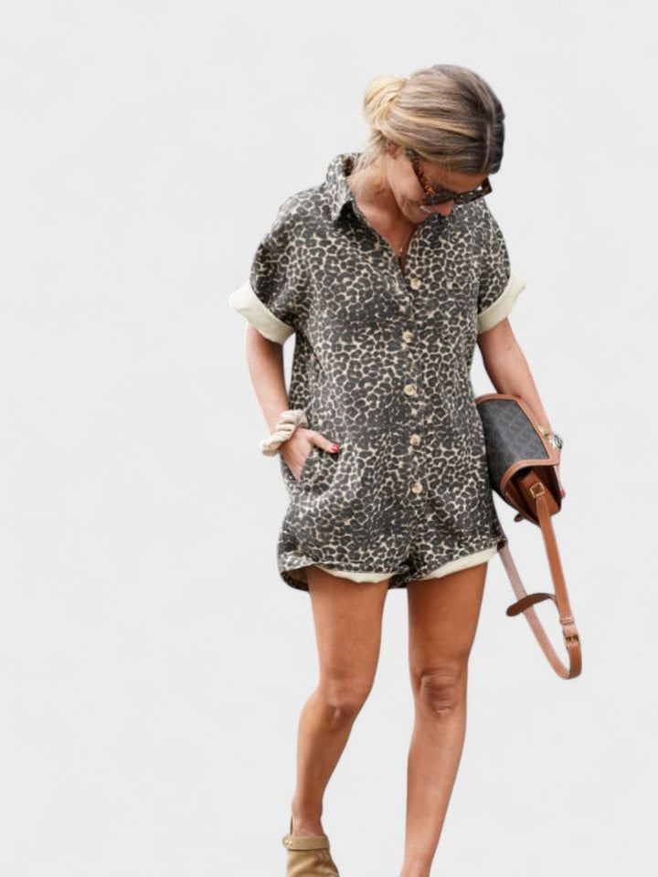 TAYLOR | Shirt Dress with Leopard Print