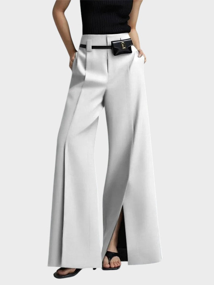 Stinna | Stylish Wide-Leg Pants with Slits