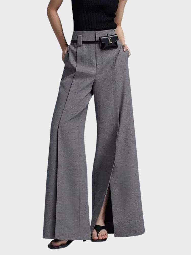 Stinna | Stylish Wide-Leg Pants with Slits