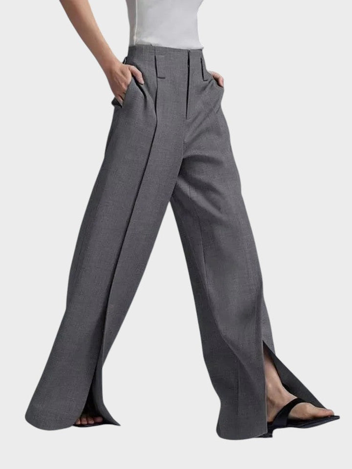 Stinna | Stylish Wide-Leg Pants with Slits