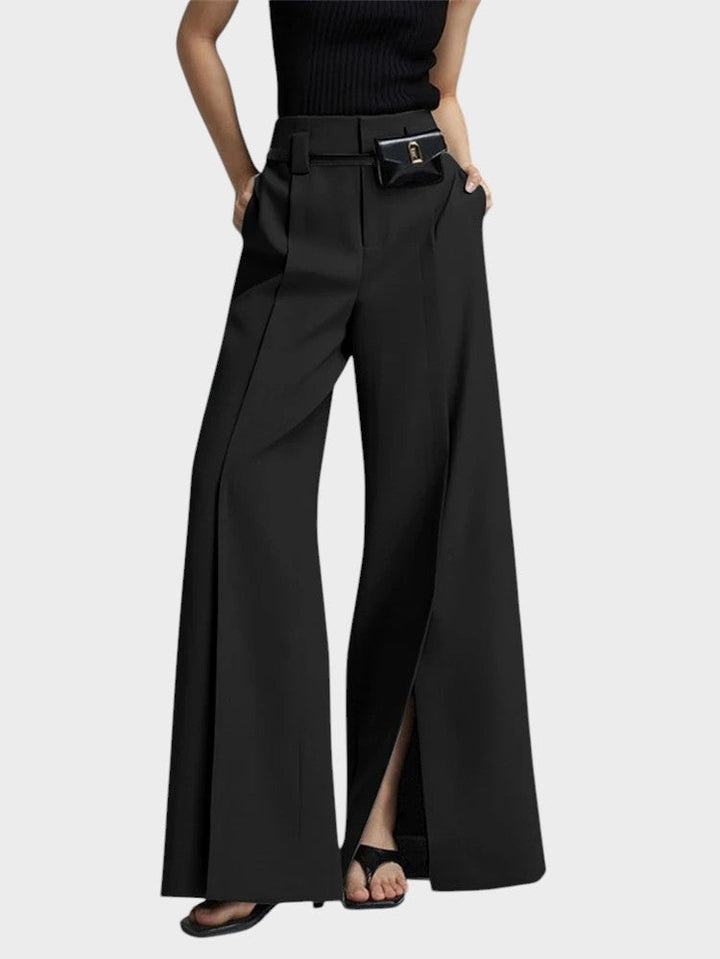 Stinna | Stylish Wide-Leg Pants with Slits