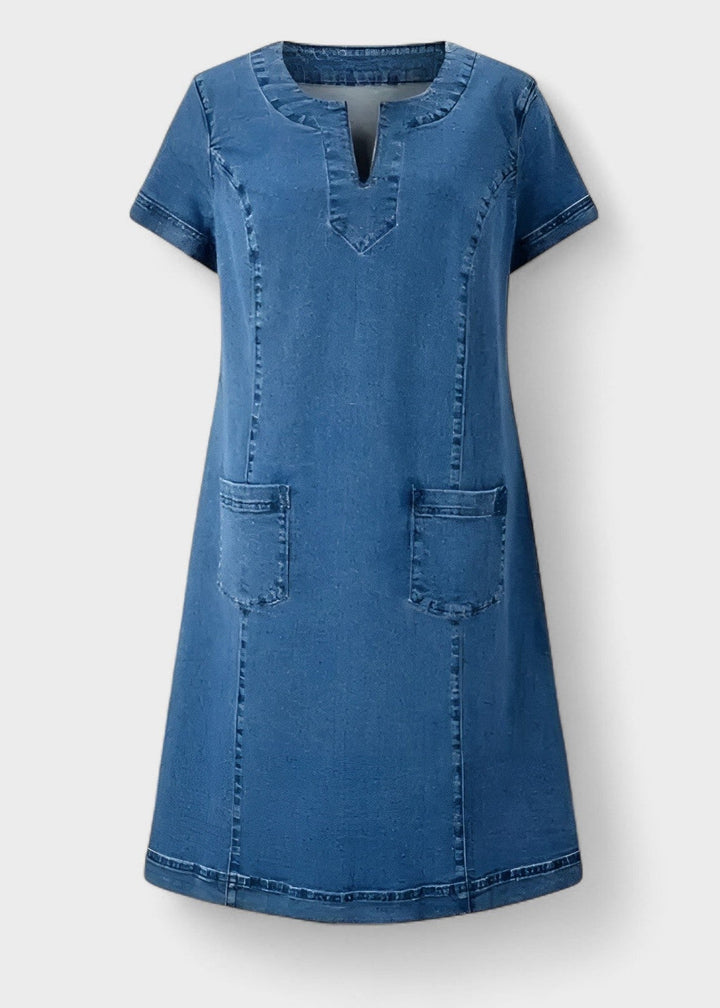 HENRIETTE | Soft denim dress with pockets