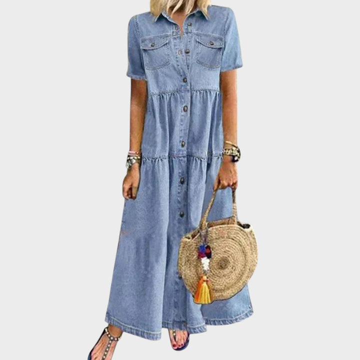 EIRA | BLOOD DENIM DRESS