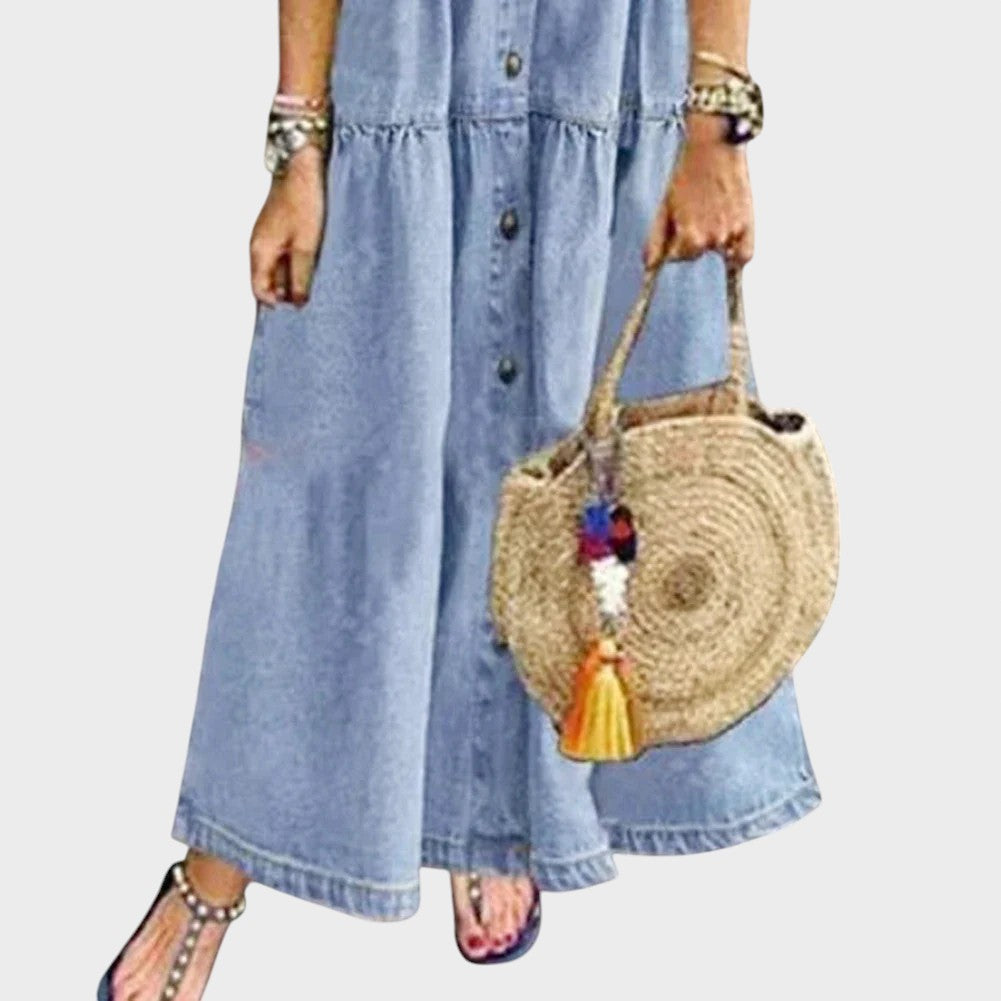 EIRA | BLOOD DENIM DRESS