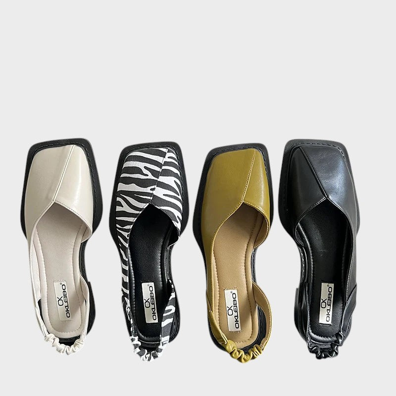 Maisie | Slingback Sandals with Square Toe