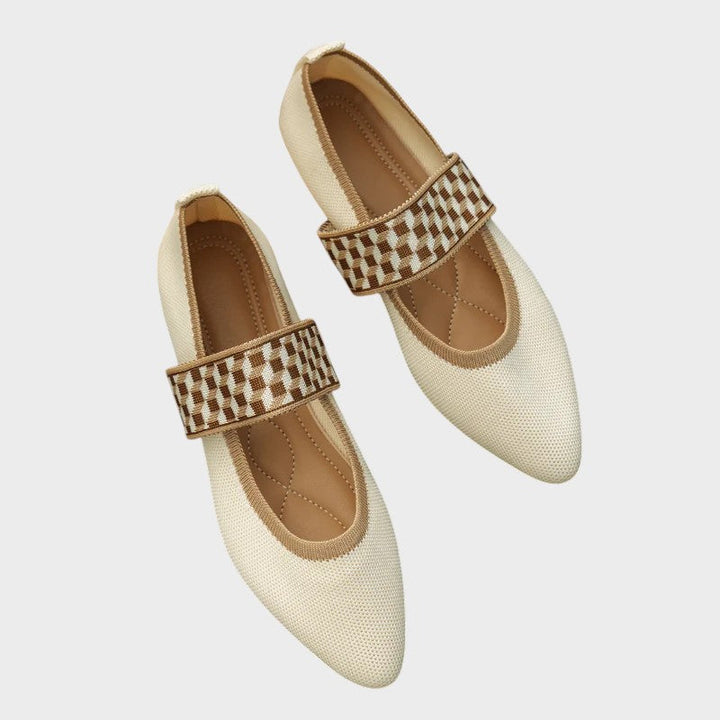 Jasmine | Stylish and Comfortable Turn-Back Strap Flats