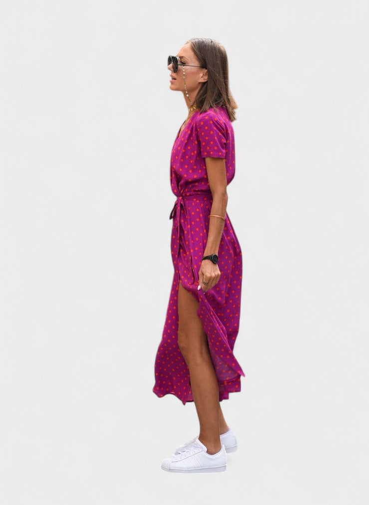 DANA | Floral Wrap Midi Dress