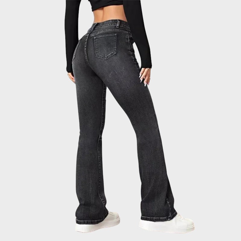 Zelia - Vintage Flare Jeans with Mid Rise
