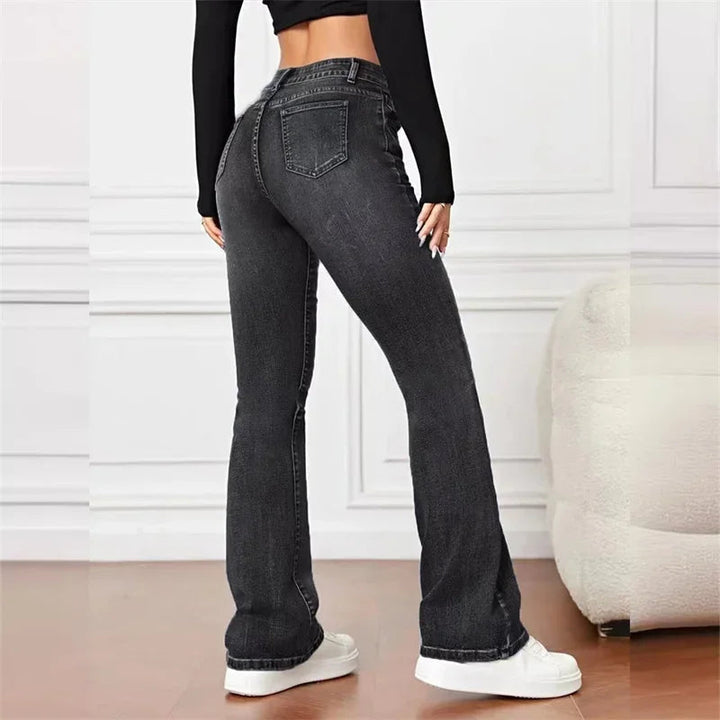 Zelia - Vintage Flare Jeans with Mid Rise