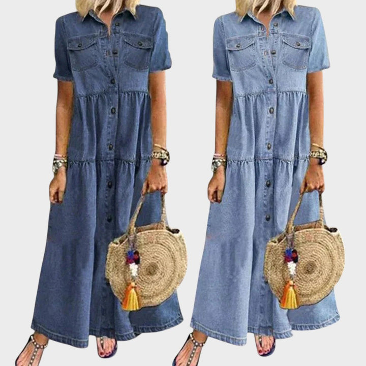 EIRA | BLOOD DENIM DRESS