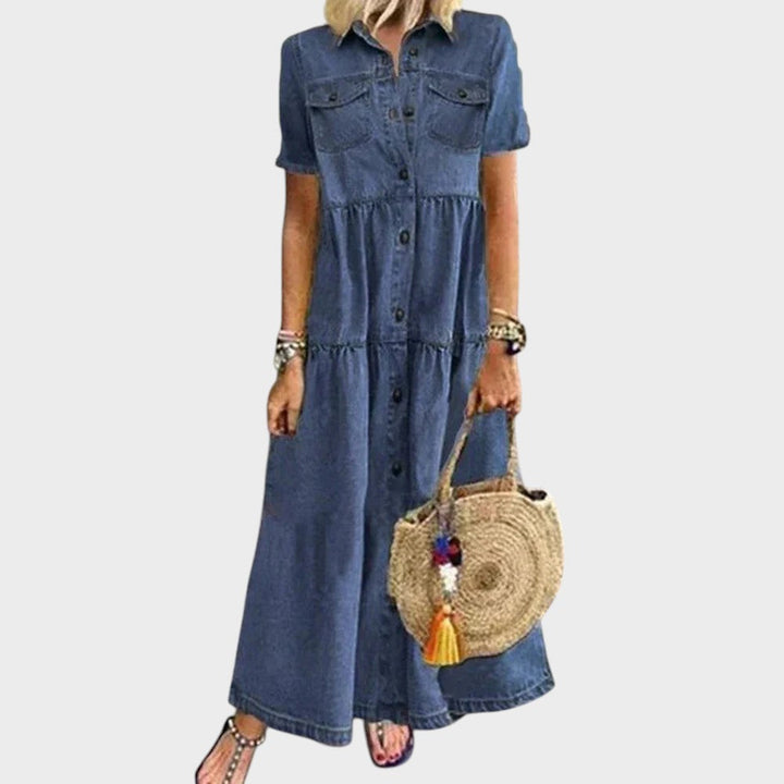 EIRA | BLOOD DENIM DRESS