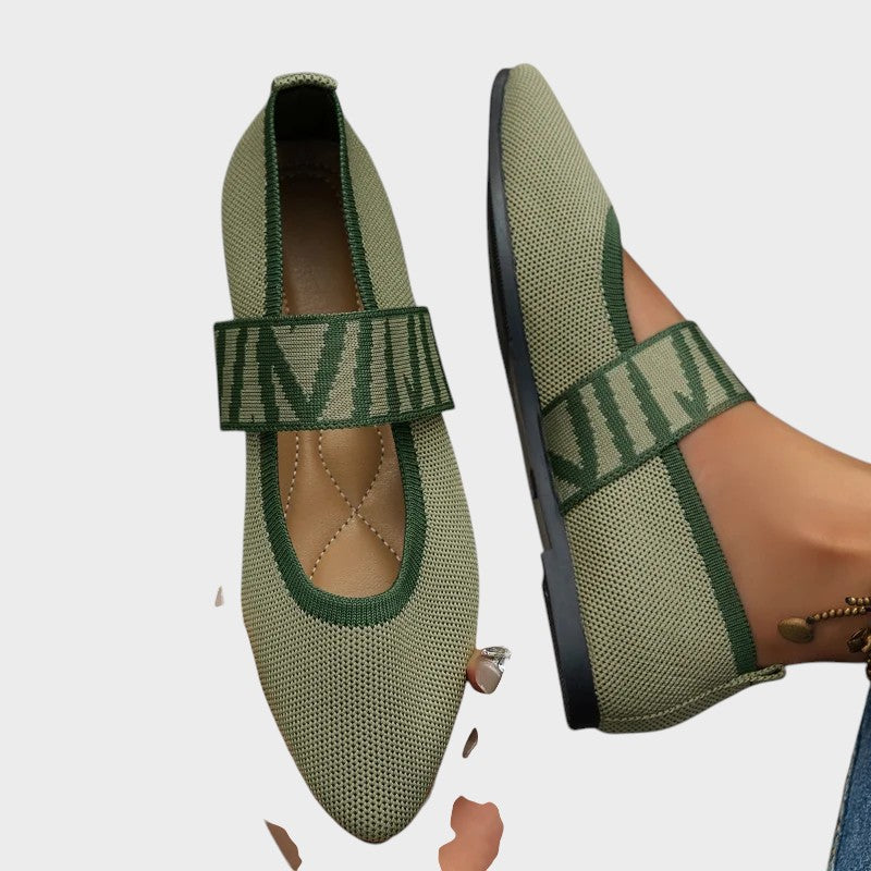 Jasmine | Stylish and Comfortable Turn-Back Strap Flats