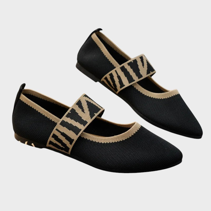 Jasmine | Stylish and Comfortable Turn-Back Strap Flats