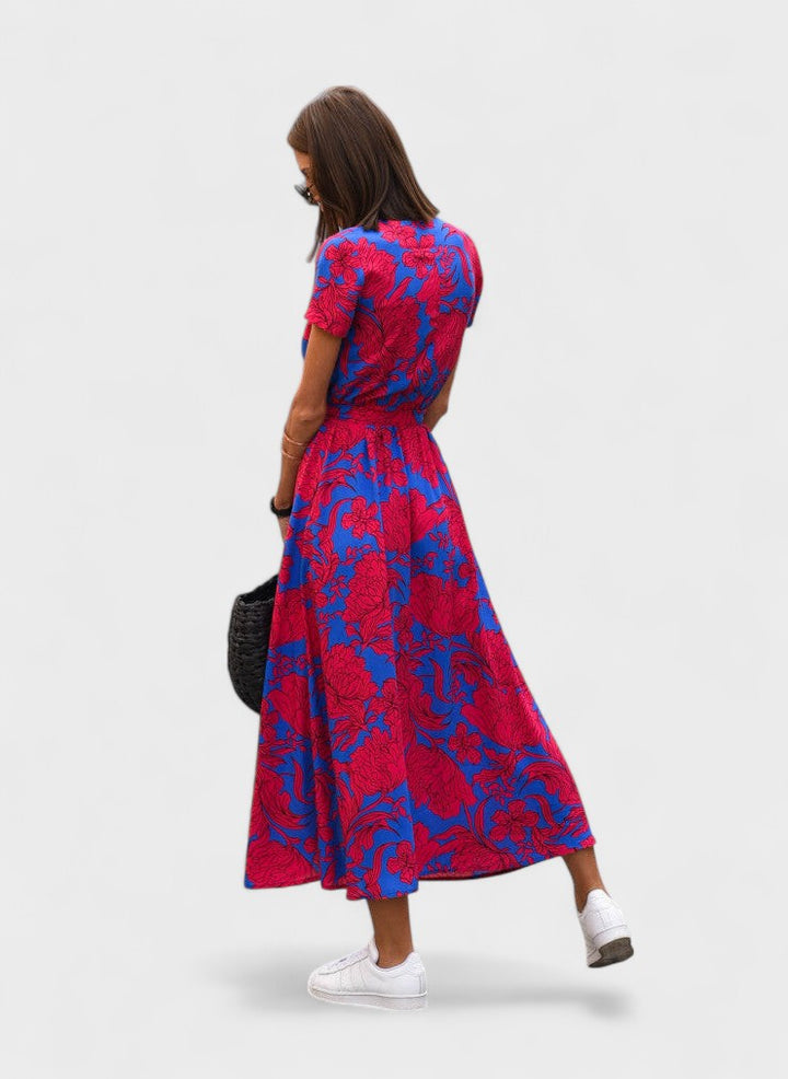 DANA | Floral Wrap Midi Dress