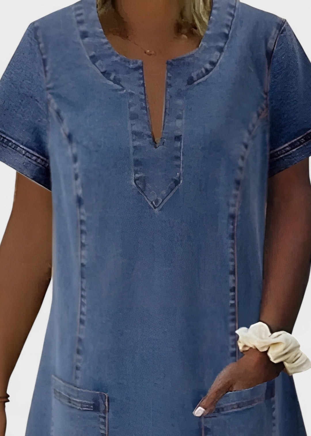 HENRIETTE | Soft denim dress with pockets