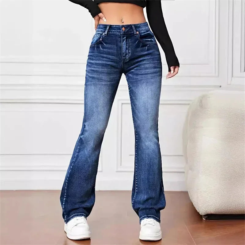 Zelia - Vintage Flare Jeans with Mid Rise