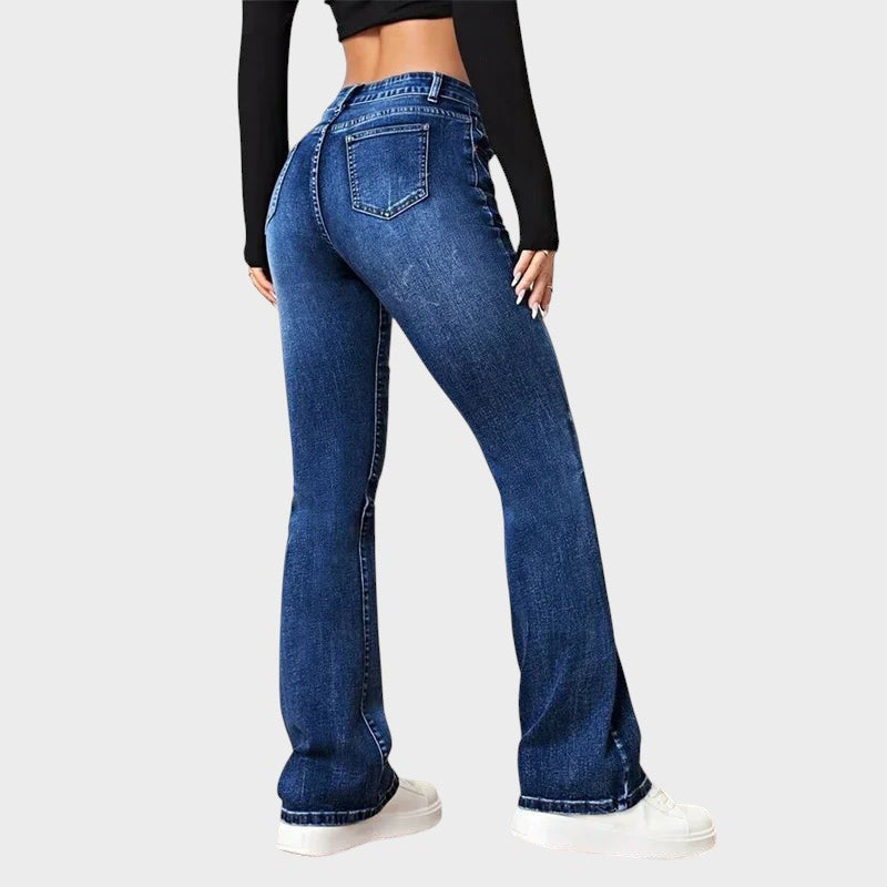 Zelia - Vintage Flare Jeans with Mid Rise