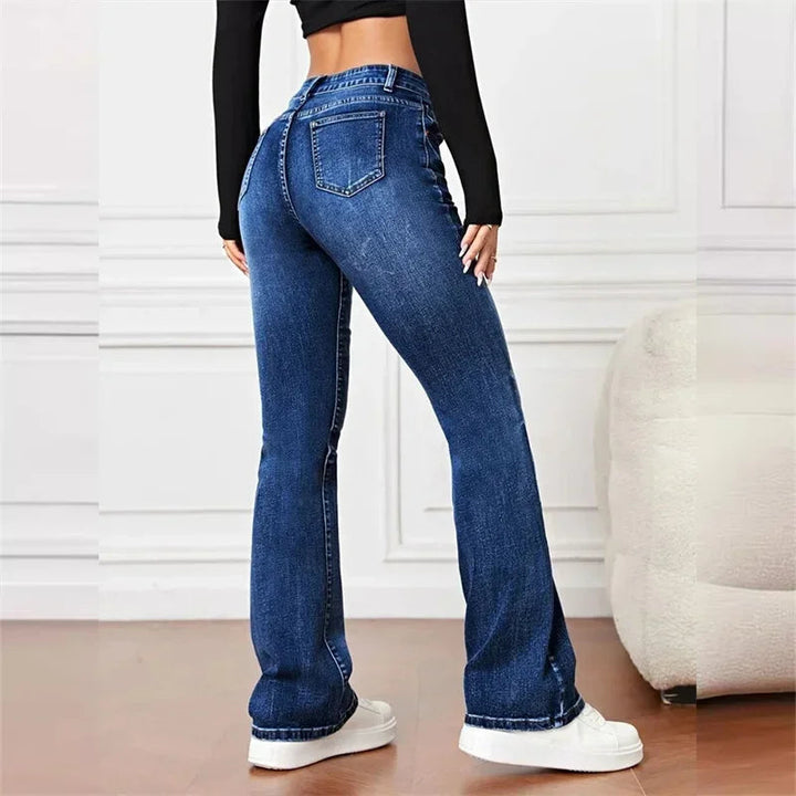 Zelia - Vintage Flare Jeans with Mid Rise