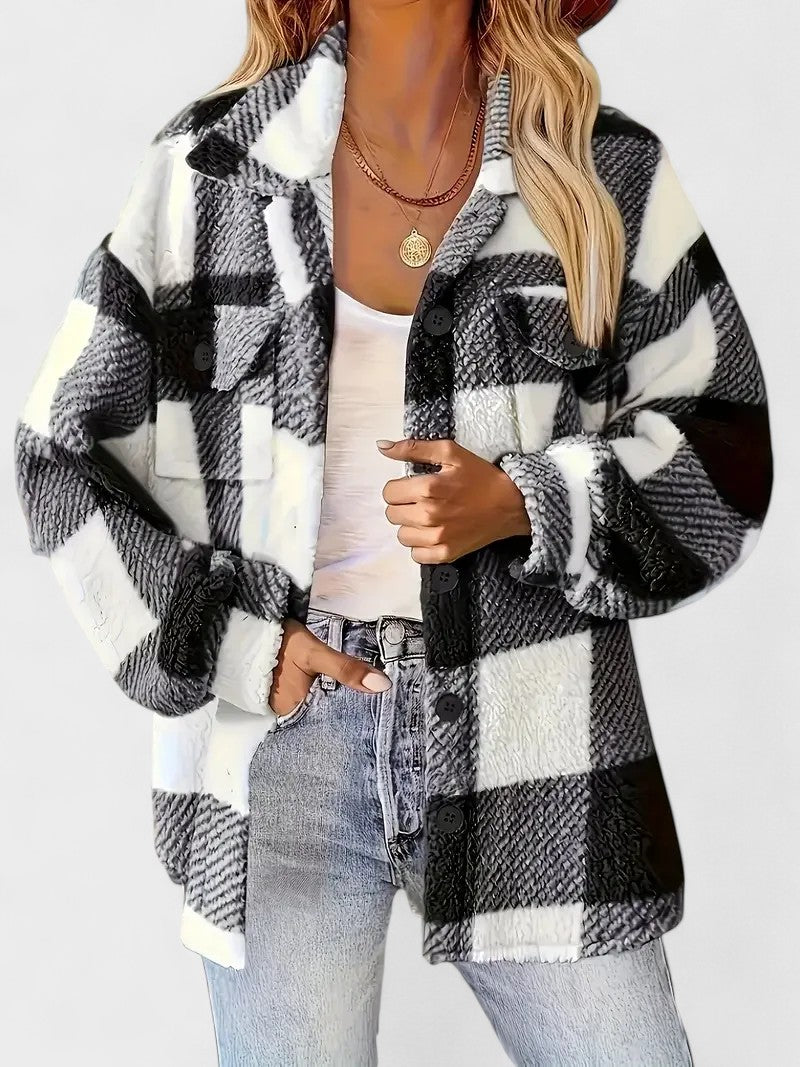 Martin | Stylish Checked Fleece Jacket