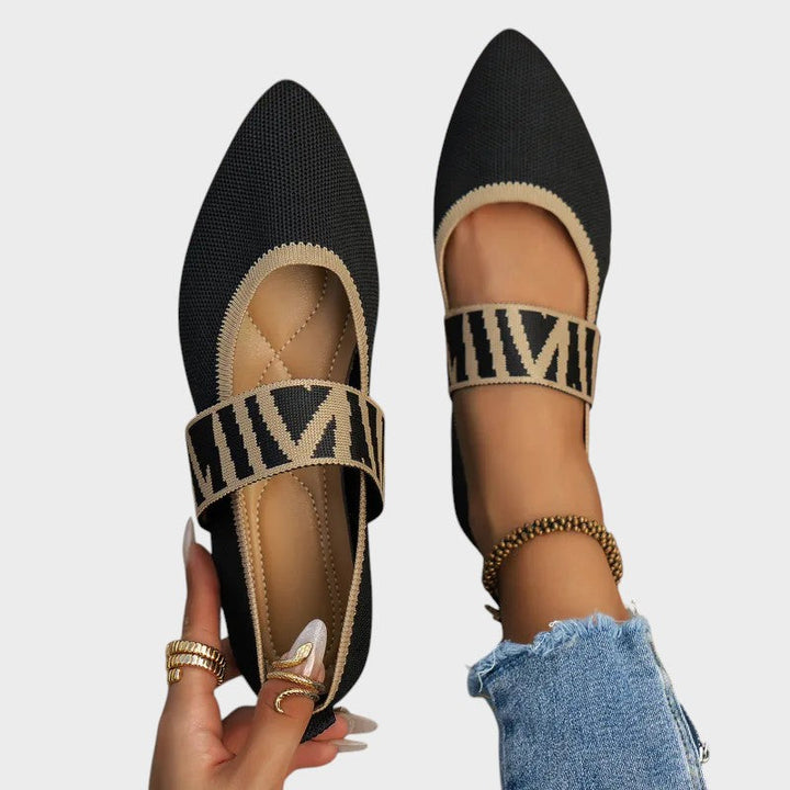 Jasmine | Stylish and Comfortable Turn-Back Strap Flats
