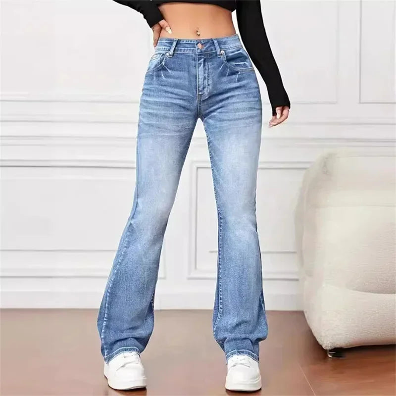 Zelia - Vintage Flare Jeans with Mid Rise