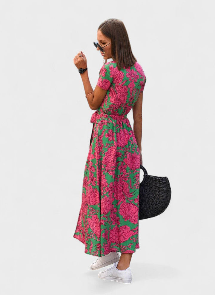 DANA | Floral Wrap Midi Dress