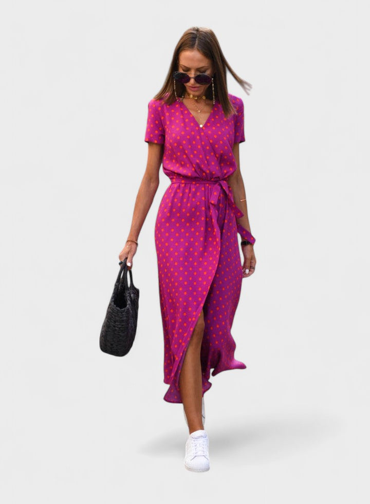 DANA | Floral Wrap Midi Dress