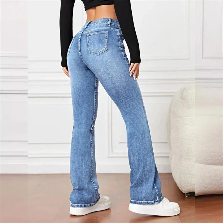 Zelia - Vintage Flare Jeans with Mid Rise