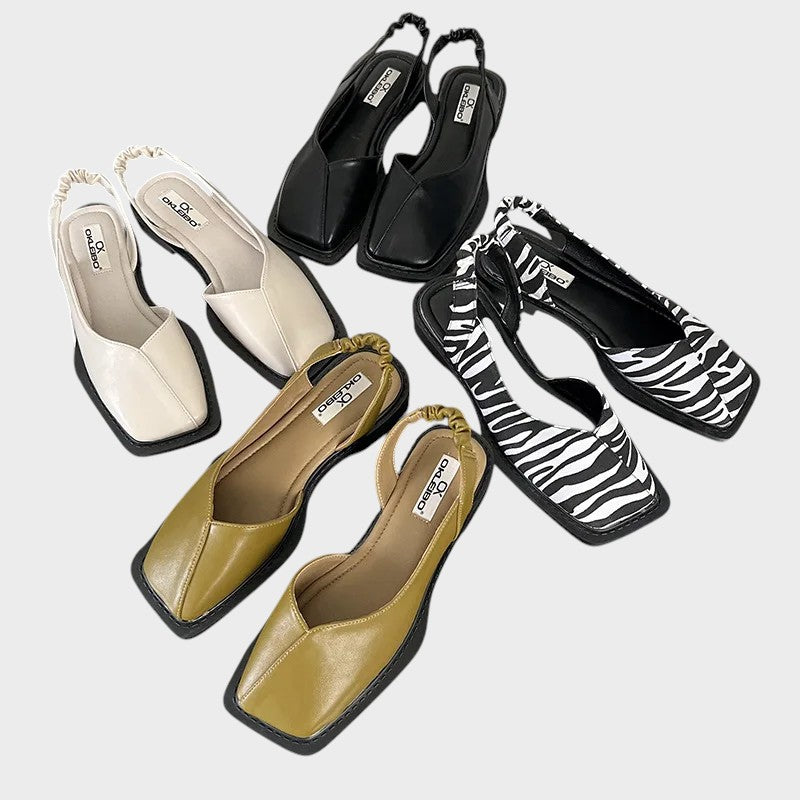 Maisie | Slingback Sandals with Square Toe