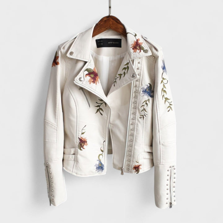 Lotte | Stylish Floral Biker Jacket