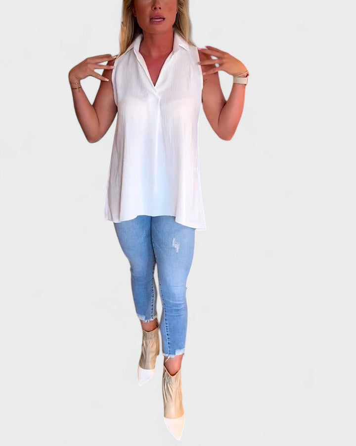 NANA | Sleeveless ruffled shirt