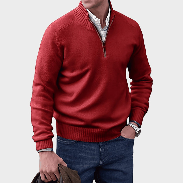 Warwick | Elegant cashmere sweater with zip fastening