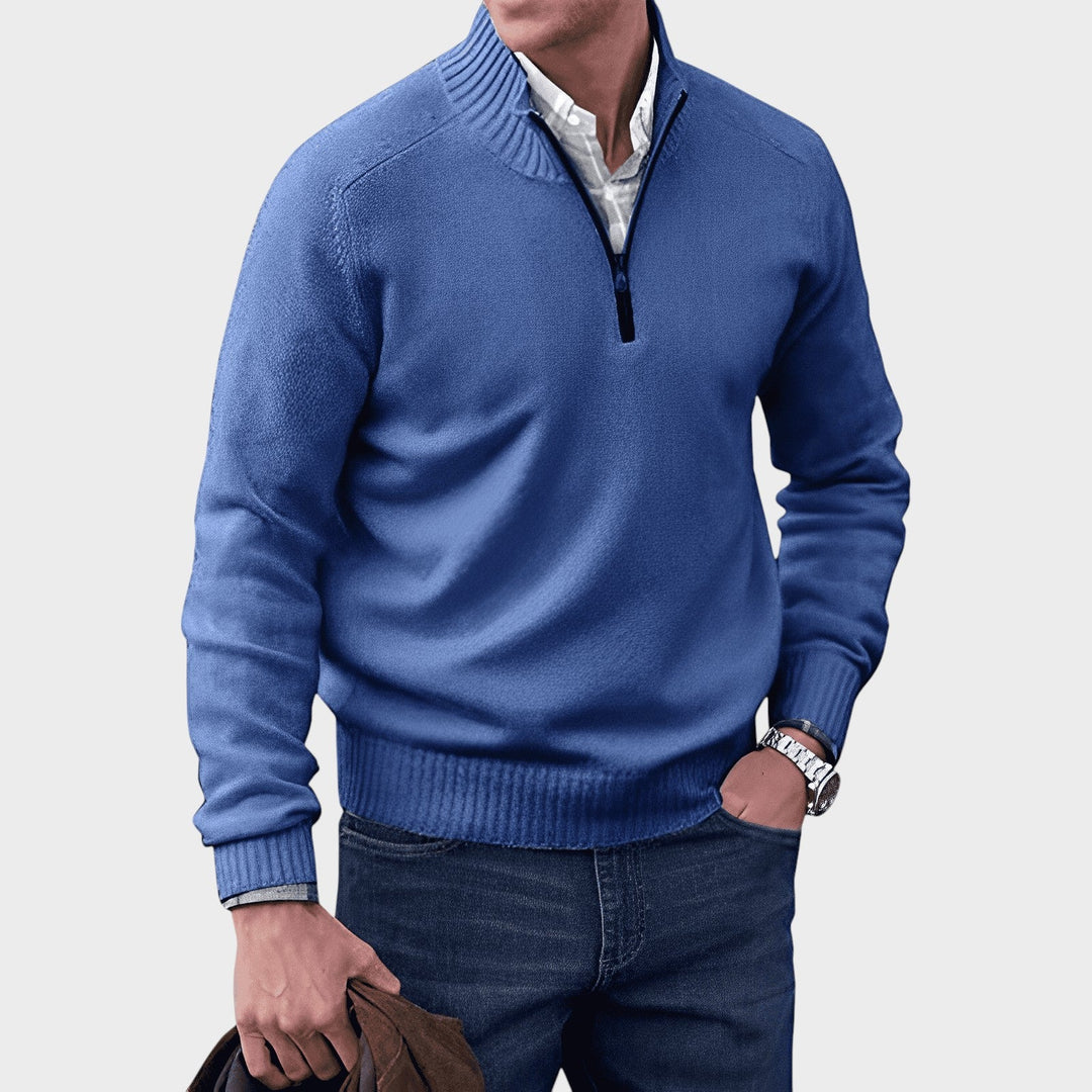 Warwick | Elegant cashmere sweater with zip fastening