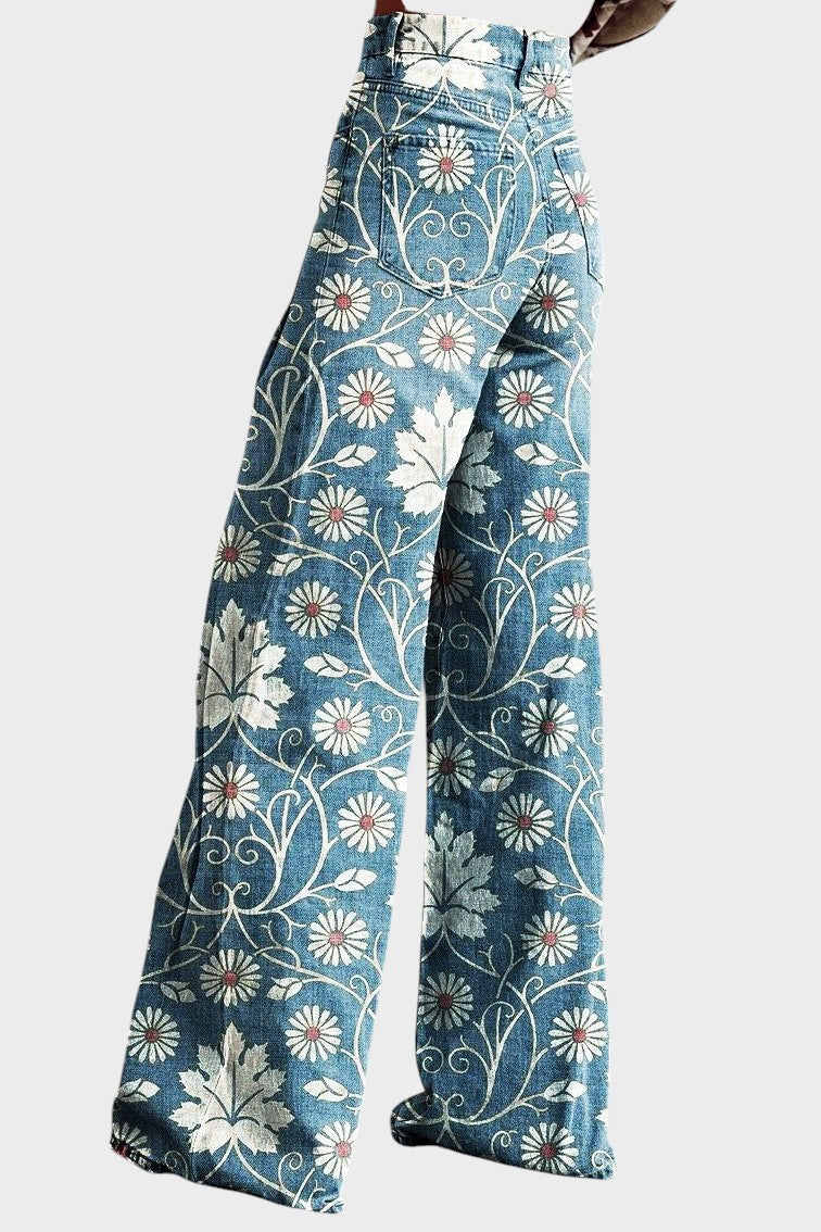 Amara™ | Boho Embroidered Wide-Leg Pants