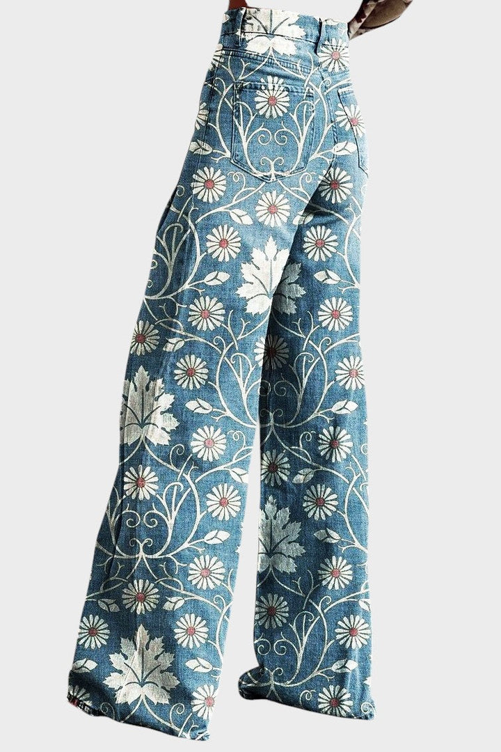 Amara™ | Boho Embroidered Wide-Leg Pants